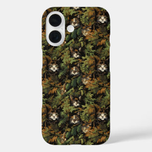 Coque Pour iPhone 16 Motif de chats de forêt