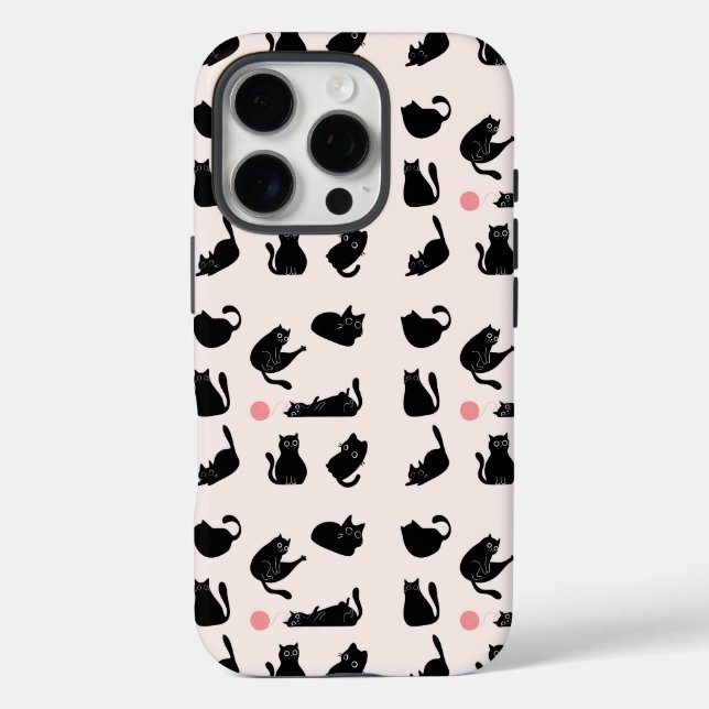 Coques Case-Mate iPhone Motif de chats noirs (Verso)