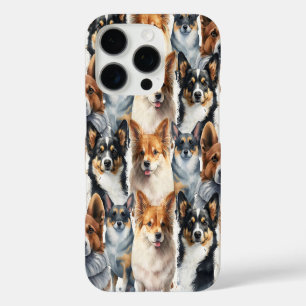 Coques iPhone 16 Pro Motif de chien Corgi aquarelle mignon