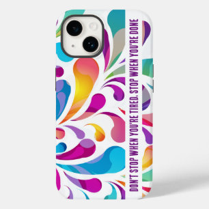 Coque Pour iPhone 14 Motif de chute coloré   devis de motivation