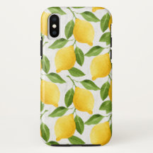 Motif de citrons d'aquarelle