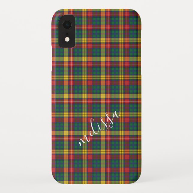 Coques Case-Mate iPhone Motif de clan Motif personnalisé Buchanan Tartan (Dos)