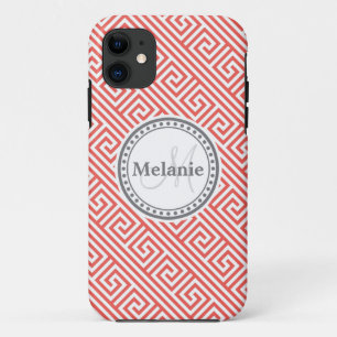 Case-Mate iPhone Case Motif de clé grecque de monogramme personnalisé