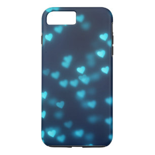 Coques Pour iPhone Motif de coeur bleu brillant