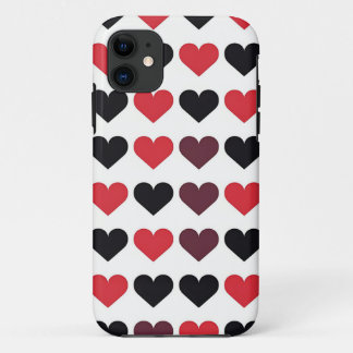 Case-Mate iPhone Case Motif de coeur rouge et noir