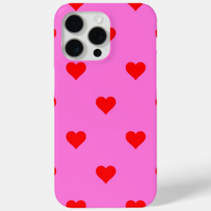 Coque iPhone 15 Pro Max Motif de coeur simple violet rouge mou