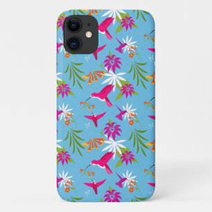 Case-Mate iPhone Case Motif de colibri rose bleu tropical