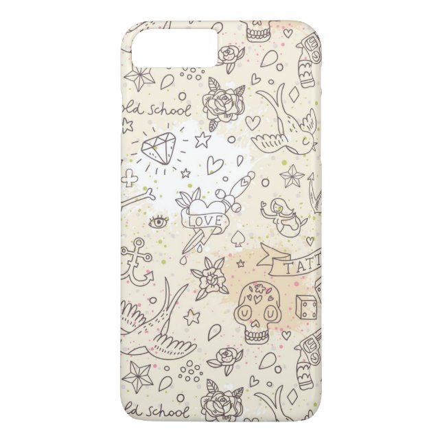 Coques Case-Mate iPhone Motif de concept de tatouage (Dos)