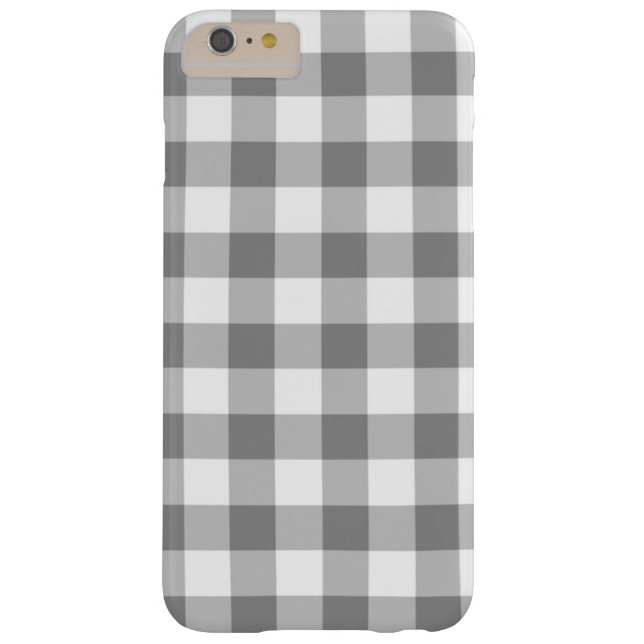 Coques Case-Mate iPhone Motif De Contrôle En vichy Gris Et Blanc (Dos)