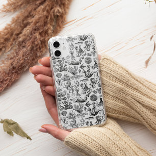 Case-Mate iPhone Case Motif de créatures marines vintage noir blanc