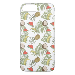 Coque iPhone 7 Plus Motif de croquis de fruits tropicaux