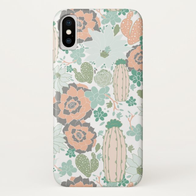 Coques Case-Mate iPhone Motif de Cute Cactus (Dos)