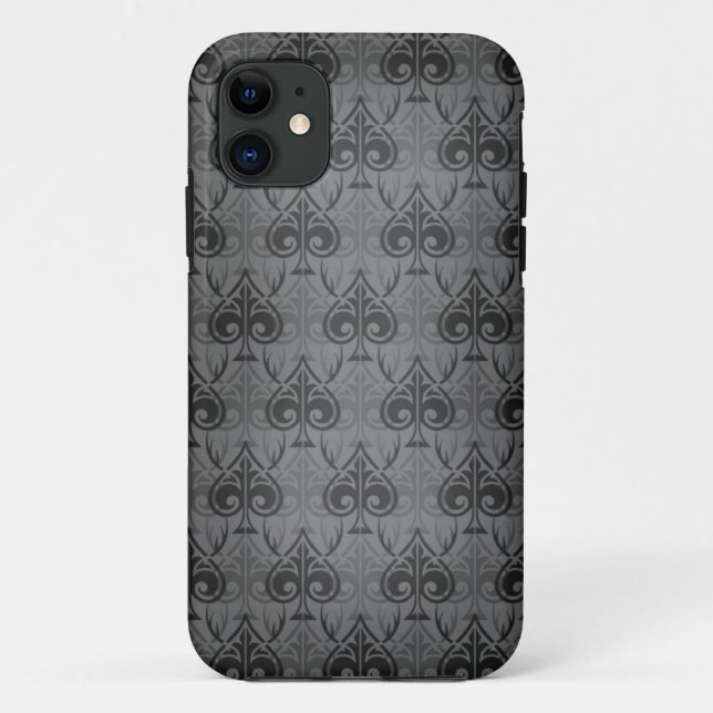 Coques Case-Mate iPhone Motif de damassé de Cocu-Cuckoldress-Hotwife - (Dos)