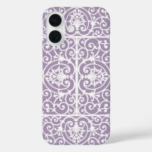 Coque Pour iPhone 16 Motif de défilement Lavender