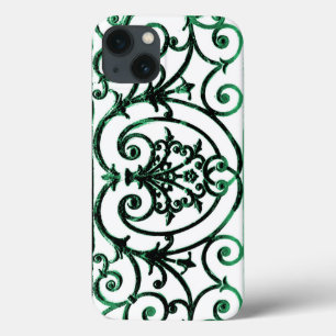 Case-Mate iPhone Case Motif de défilement vert et blanc Coque-Mate iPhon