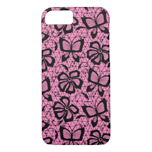 Etui iPhone Case-Mate motif de dentelle avec des papillons