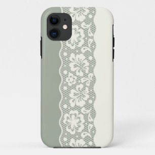 Coque iPhone 11 Motif de dentelle, cru 5 de fleur