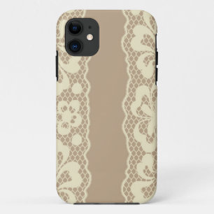 Etui iPhone Case-Mate Motif de dentelle, cru 7 de fleur