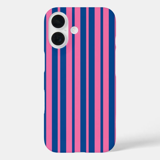 Coques Case-Mate iPhone Motif de design à rayures élégantes rose bleu  (Verso)