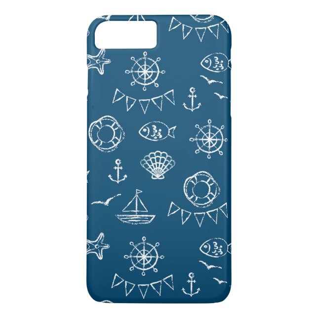 Coques Case-Mate iPhone Motif de dessin de calque marine 2 (Dos)