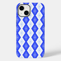 Motif de diamant bleu royal