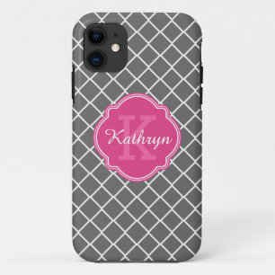 Etui iPhone Case-Mate Motif de diamant gris rose chaud