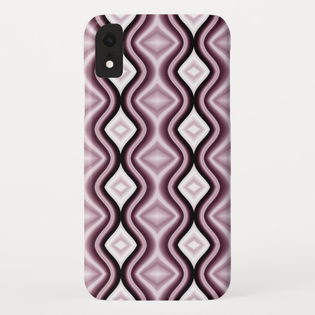 Coques Case-Mate iPhone Motif de diamant rouge prune (Dos)