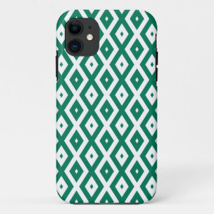 Case-Mate iPhone Case Motif de diamant vert et blanc