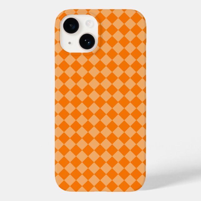 Coques Case-Mate iPhone Motif de diamants orange combiné par STaylor (Verso)
