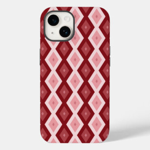 Coque Pour iPhone 14 Motif de diamants rouges