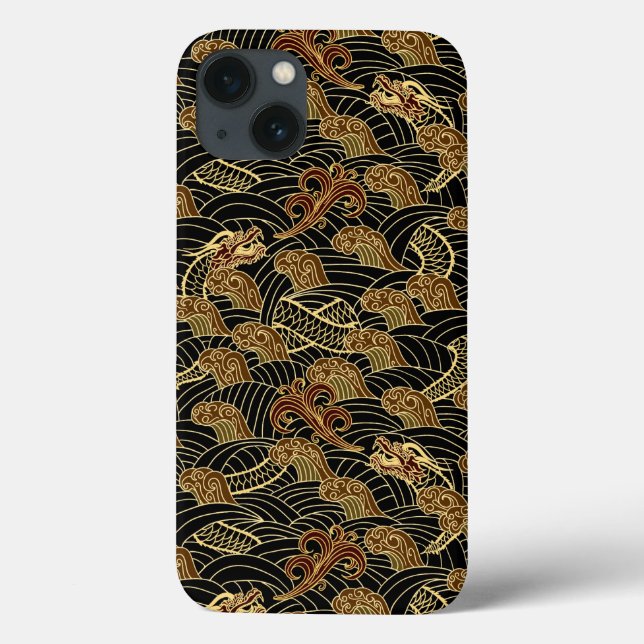 Coques Case-Mate iPhone Motif de dragon de mer Oriental (Verso)