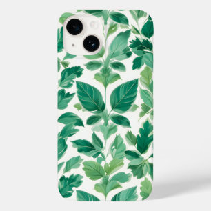 Coque Pour iPhone 14 Motif de feuillage vert luxuriant