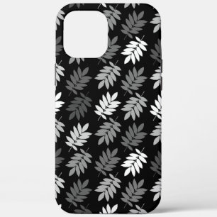 Case-Mate iPhone Case Motif de feuille aînée noir blanc gris