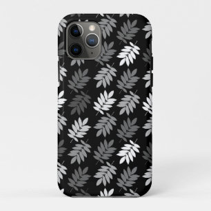 Case-Mate iPhone Case Motif de feuille d'aîné noir blanc gris