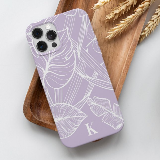 Coques Case-Mate iPhone Motif de feuille de palme tropicale périphérique (Créateur téléchargé)