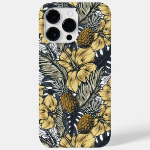 Coque Pour Pour iPhone 14 Pro Max Motif de feuilles et de fleurs tropicales