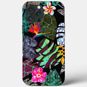 Case-Mate iPhone Case Motif de feuilles et de fleurs tropicales vibrante