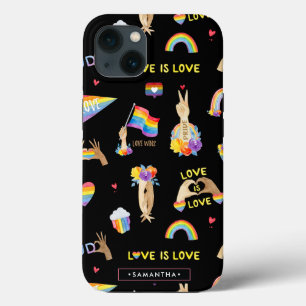 Case-Mate iPhone Case Motif de fierté arc-en-ciel LGBTQ   Monogramme