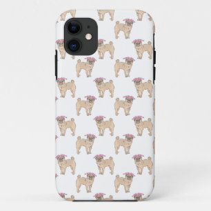Coques Pour iPhone Motif de fille de chien de carlin