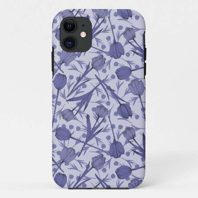 Coques Case-Mate iPhone Motif de fleur de tulipe de périphérie (Dos)