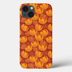 Etui iPhone 13 Motif de fleur d'or