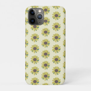 Case-Mate iPhone Case Motif de fleur simple tournesol marron vert jaune