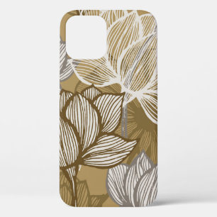 Case-Mate iPhone Case Motif de fleurs Art déco. Ligne or fleurie art. fl