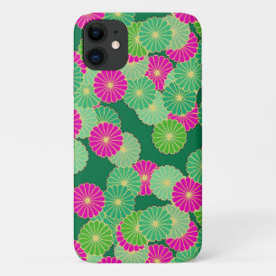 Case-Mate iPhone Case Motif de fleurs Art Déco - tons verts, fuchsia