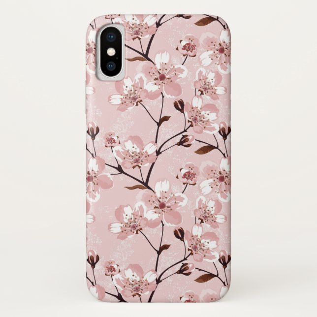 Coques Case-Mate iPhone Motif de fleurs de fleurs de cerisier (Dos)