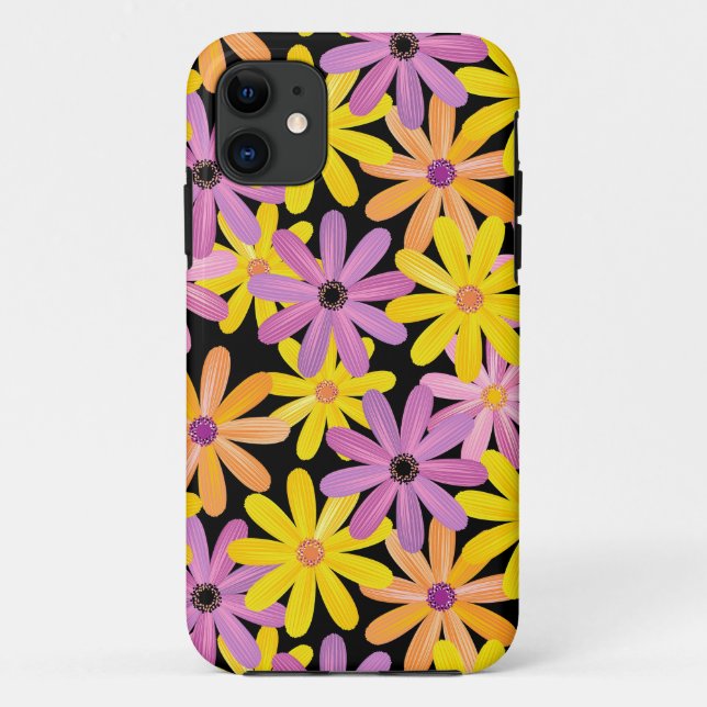 Coques Case-Mate iPhone Motif de fleurs de Gerbera, arrière - plan (Dos)