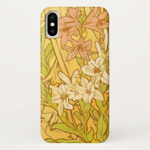 Case-Mate iPhone Case Motif de fleurs de lys d'Alphonse Mucha : Art nouv