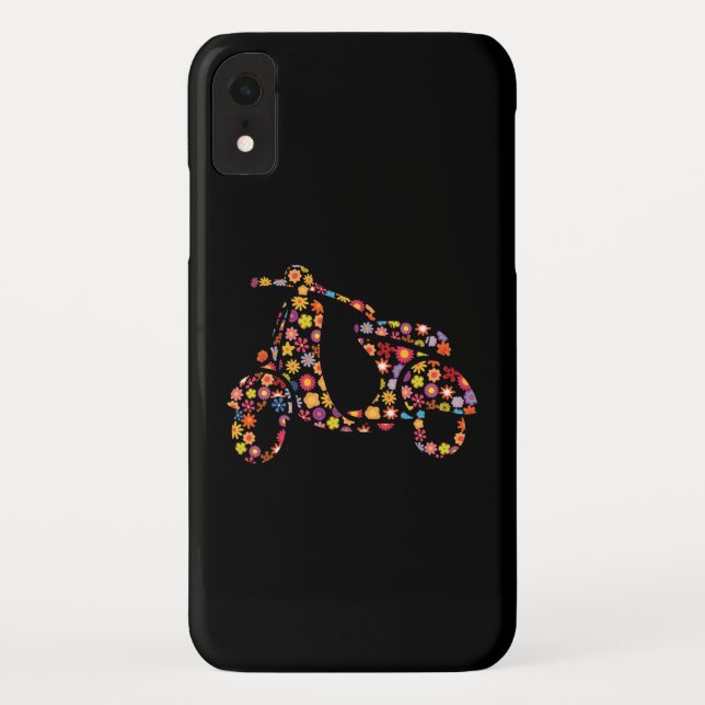 Coques Case-Mate iPhone Motif de fleurs de scooter moteur (Dos)