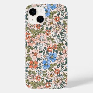 Coque Pour iPhone 14 Motif de fleurs du jardin de corail