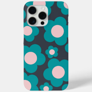 Coque iPhone 15 Pro Max Motif de fleurs hippie rose pâle
